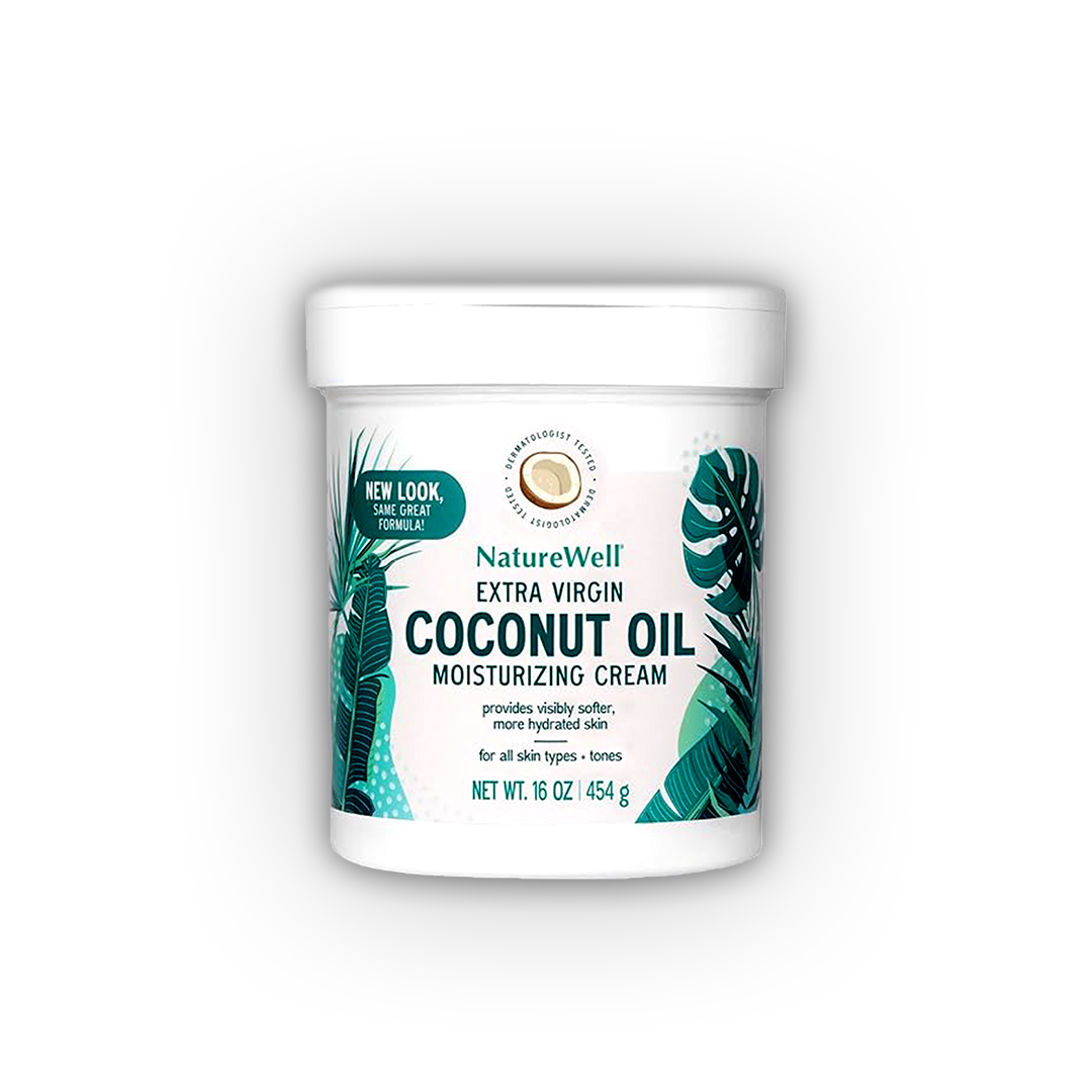 NatureWell Extra-Virgin Coconut Oil Moisturizing Cream 2 Pack (16 oz Each) | Deep Hydration Body Cream